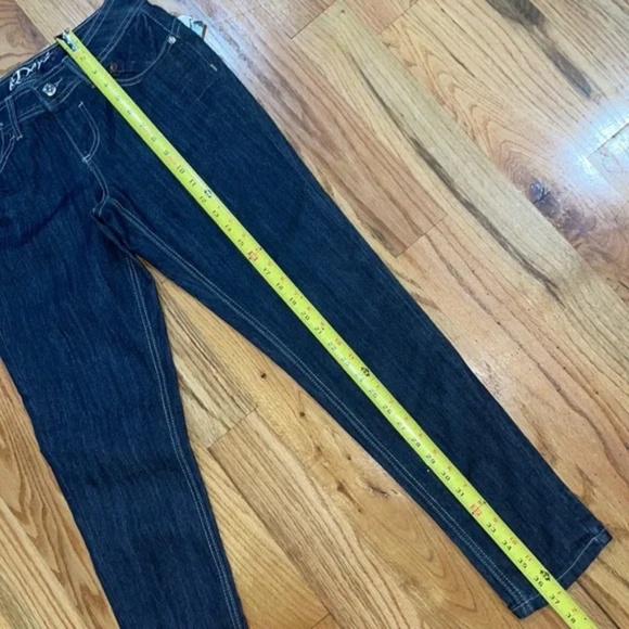 NEW Y2K Dereon Beyonce Studded stretch Denim Cropped Capri Jeans 7 /8 - Picture 10 of 15